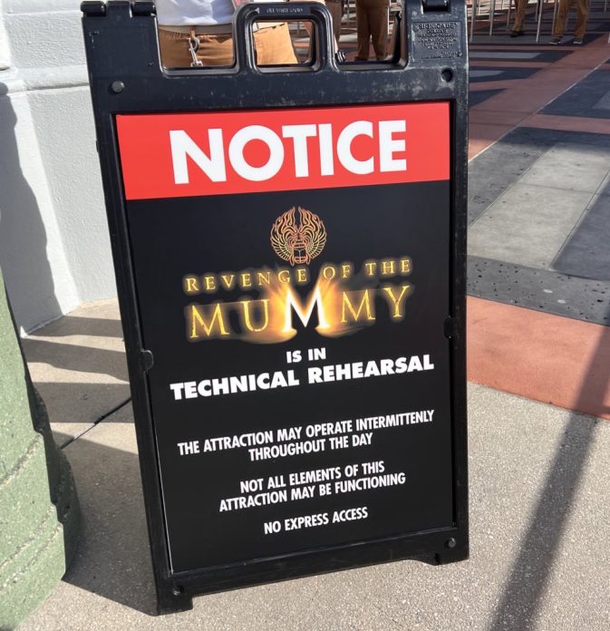 Revenge of the Mummy soft opens at Universal Studios Florida