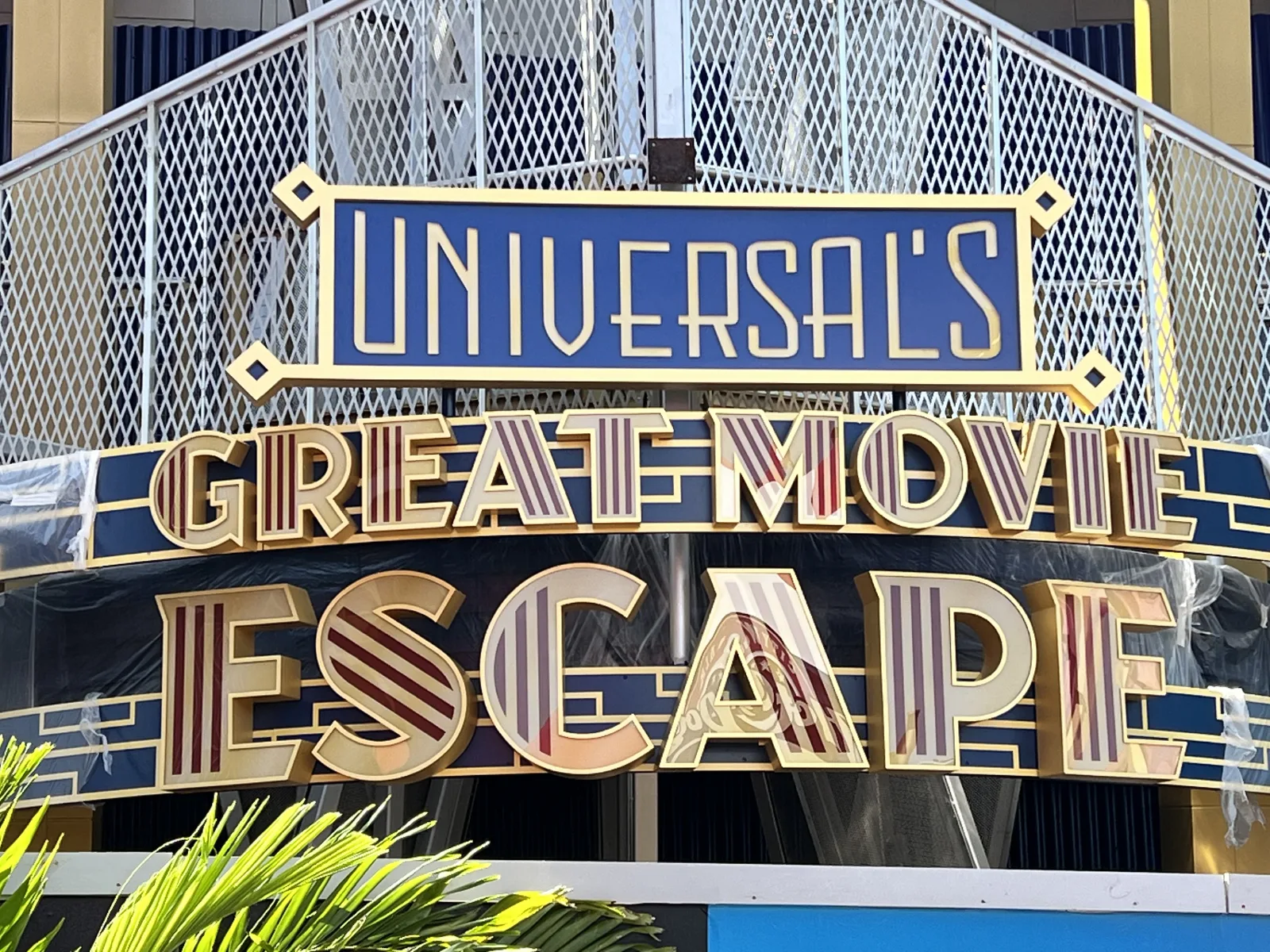 Universal’s Great Movie Escape signage installed at CityWalk Orlando