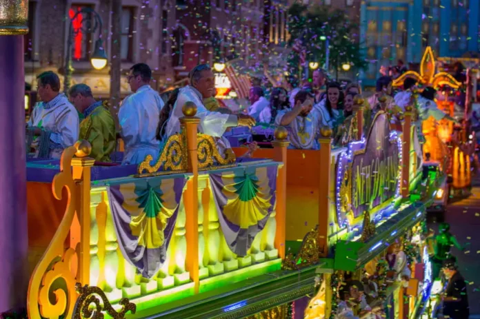 Mardi Gras Celebration 2023 at Universal Orlando Parade Float