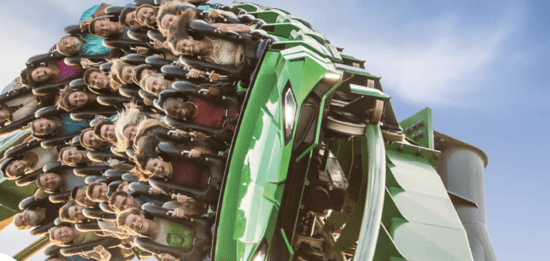 the incredible hulk coaster at Universal's Islands of Adventure in Universal Orlando Resort