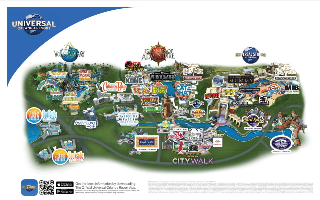 Universal Orlando Florida Park - Universal Orlando Resort Wide Map 1320x826 