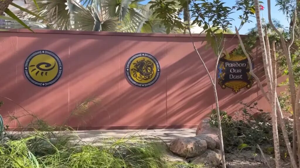 Lost Continent Demolition Underway at Universal Orlando 2 Pardon Our Dust construction sign at Islands of Adventure Lost Continent