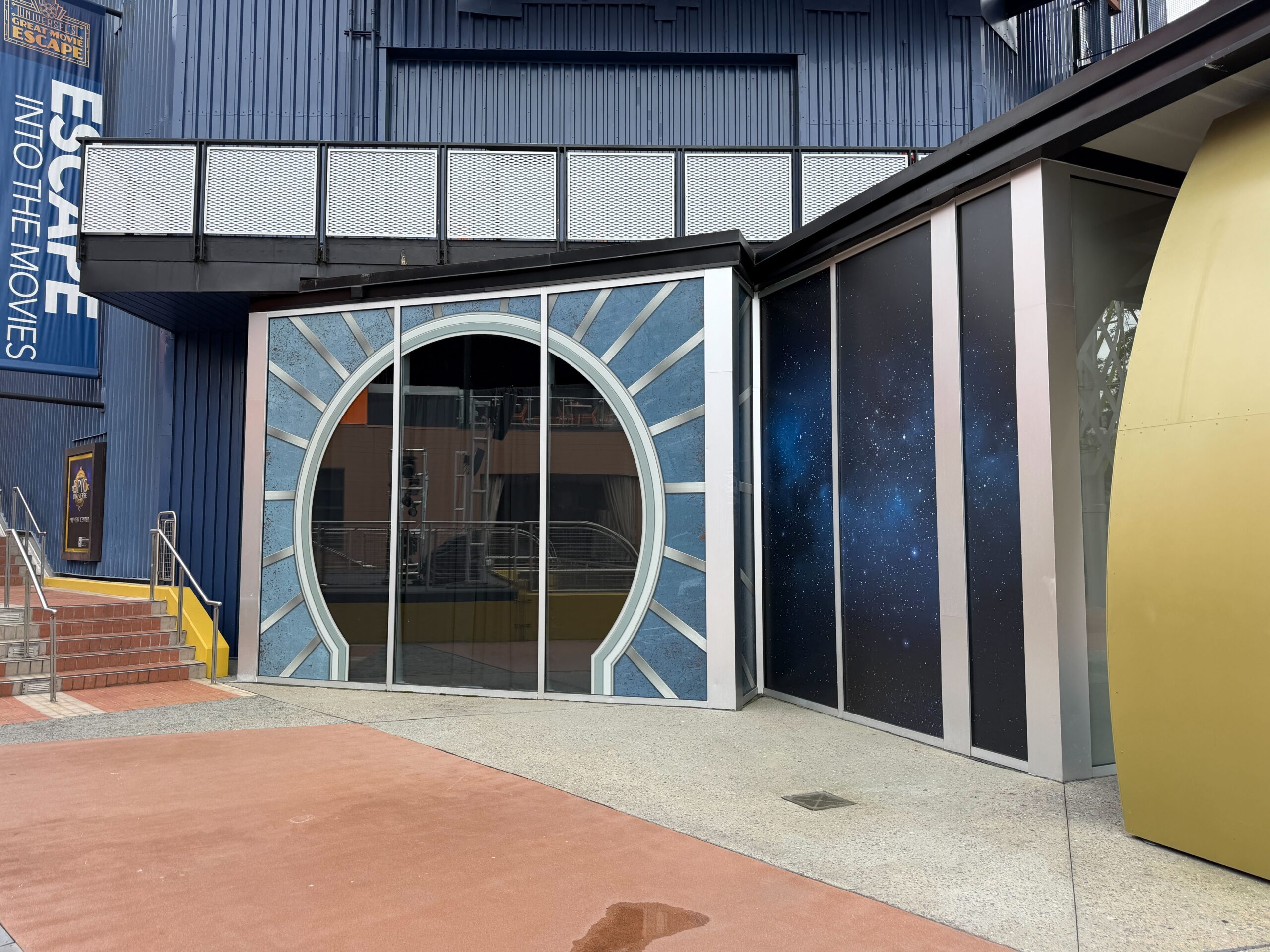 Epic Universe Preview Center Closes as Universal Legacy Store Sign Goes Up at CityWalk 3 Epic Universe preview center decals still visible inside Universal Legacy Store space at CityWalk