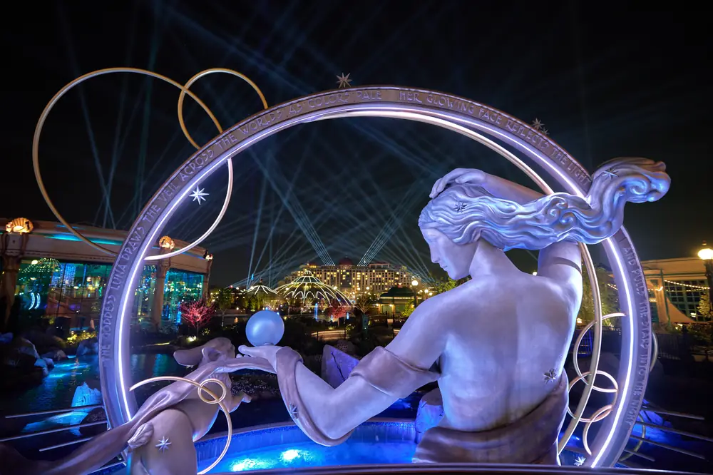 Universal Celestial Goodnight Starts July 7 at Epic Universe 1 Epic Universe nighttime celebration with fountains and fireworks