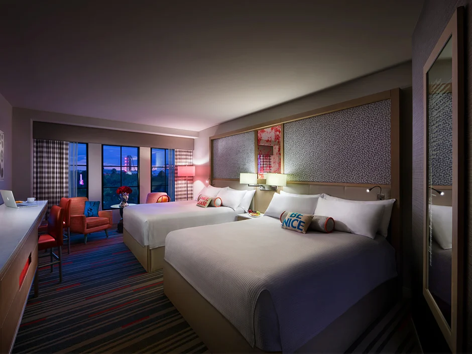 Universal Orlando Fall 2026 Guide: Events, Weather & Tips 6 Two-queen guest room at Hard Rock Hotel at Universal Orlando