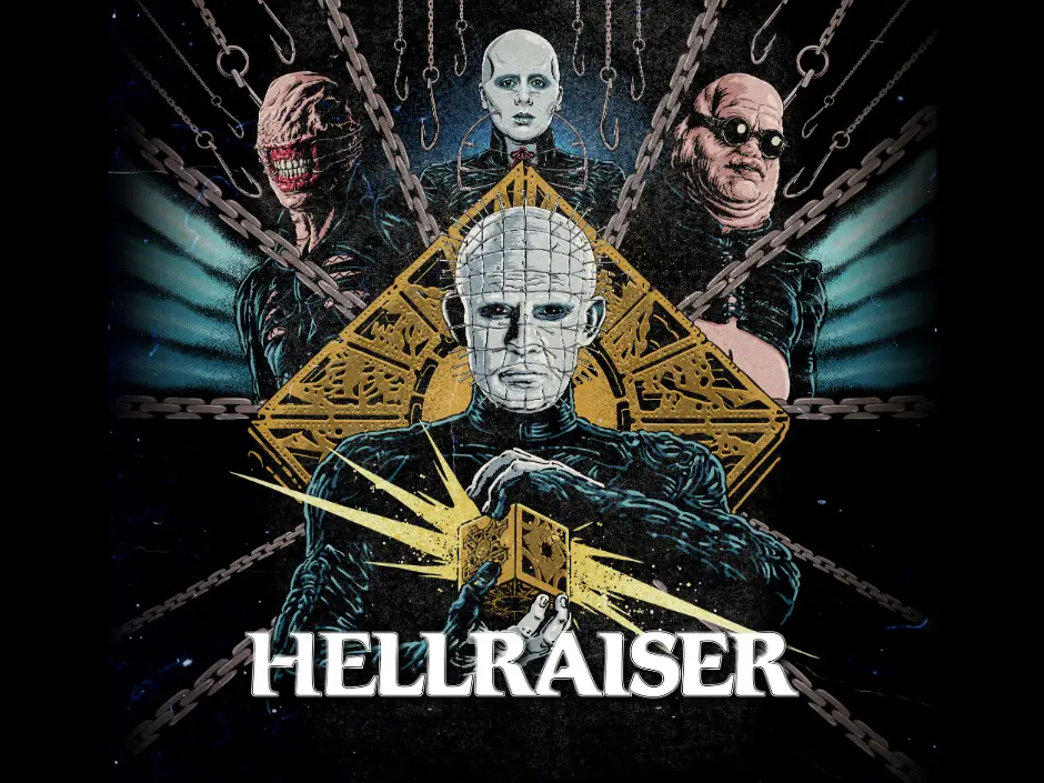 HHN 35 Lineup: Evil Dead Burn Joins 9 Confirmed Houses 3 Hellraiser haunted house key art featuring Pinhead for HHN 35