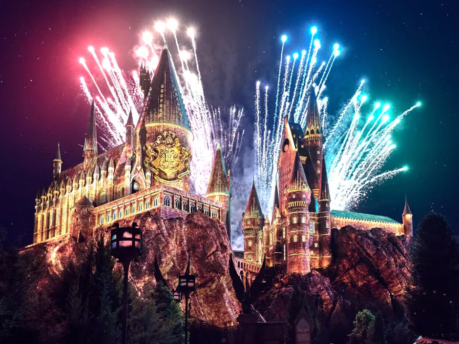 Back to Hogwarts 2026 Spans All 3 Universal Orlando Parks 2 Hogwarts Always nighttime projection show on Hogwarts Castle