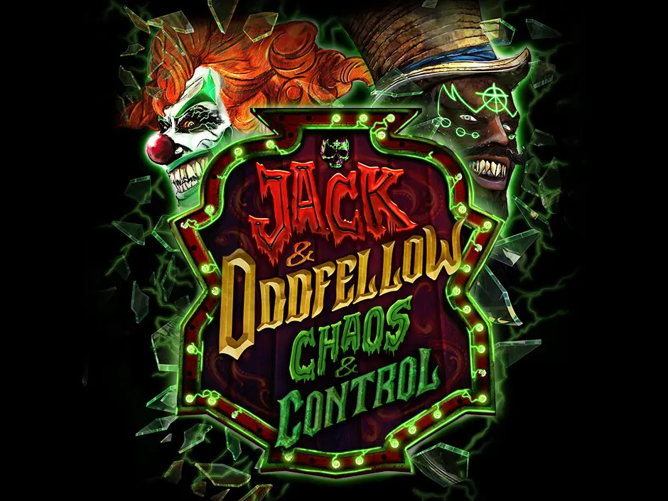 HHN 35 Lineup: Evil Dead Burn Joins 9 Confirmed Houses 5 Jack the Clown and Dr. Oddfellow key art for HHN 35
