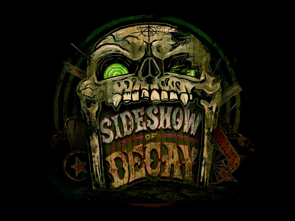 HHN 35 Lineup: Evil Dead Burn Joins 9 Confirmed Houses 11 Sideshow of Decay scare zone key art for HHN 35