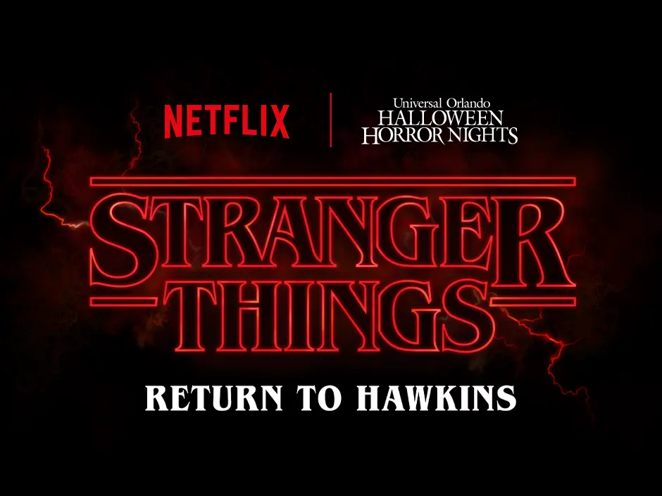 HHN 35 Lineup: Evil Dead Burn Joins 9 Confirmed Houses 13 Stranger Things Return to Hawkins lagoon show key art for HHN 35