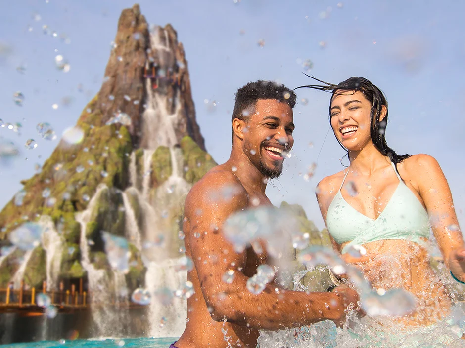 Universal Orlando Fall 2026 Guide: Events, Weather & Tips 10 Waturi Beach wave pool and Krakatau volcano at Universal Volcano Bay