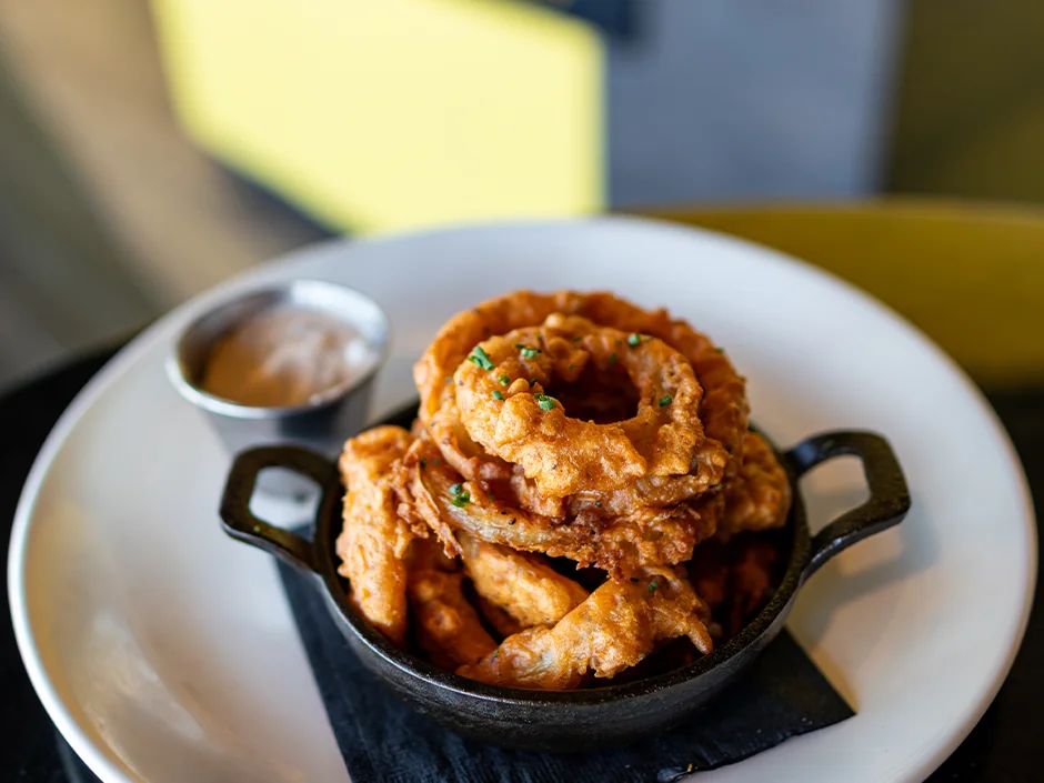 CityWalk Adds an NBA Tip-Off Party and Three New Dishes 1 Onion Hoop onion rings with dipping sauce