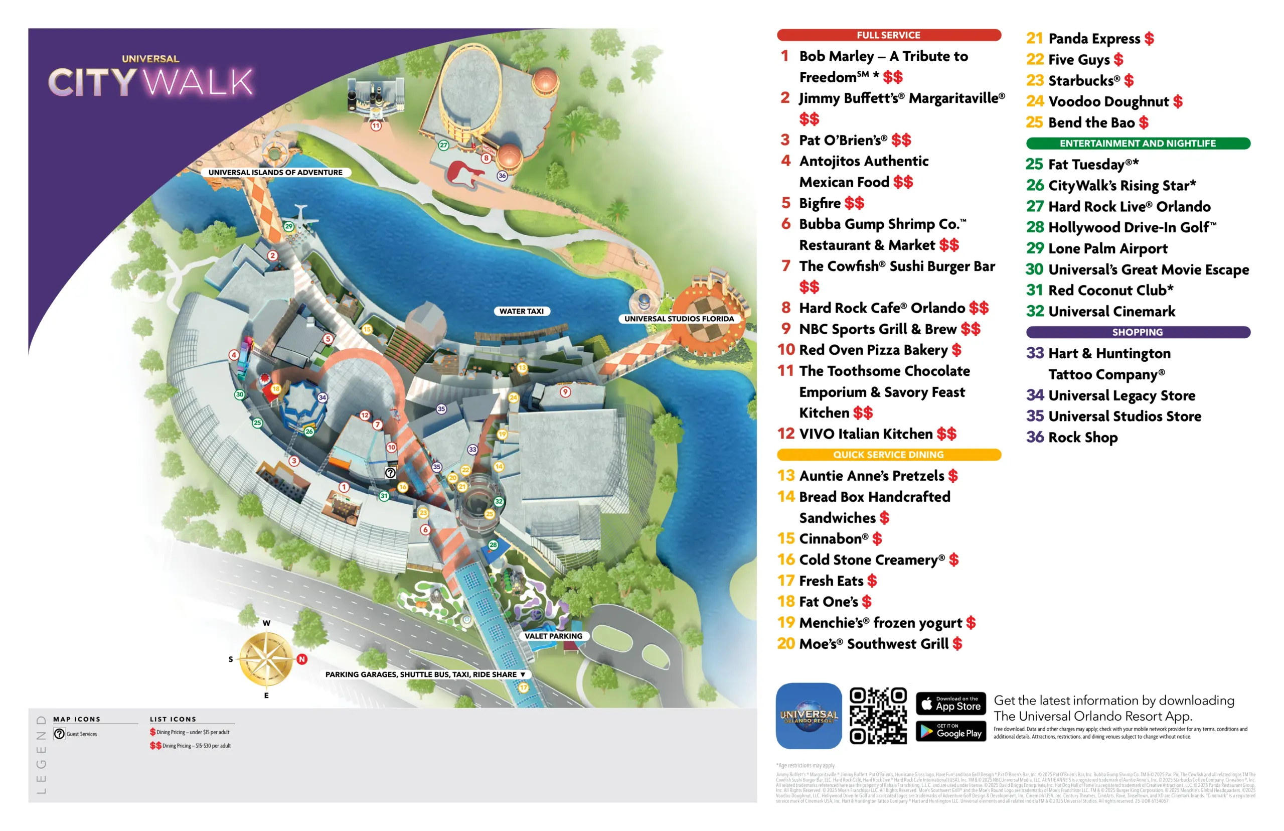 Universal Orlando Park Maps: Epic Universe & Printable PDFs 5 CityWalk Map