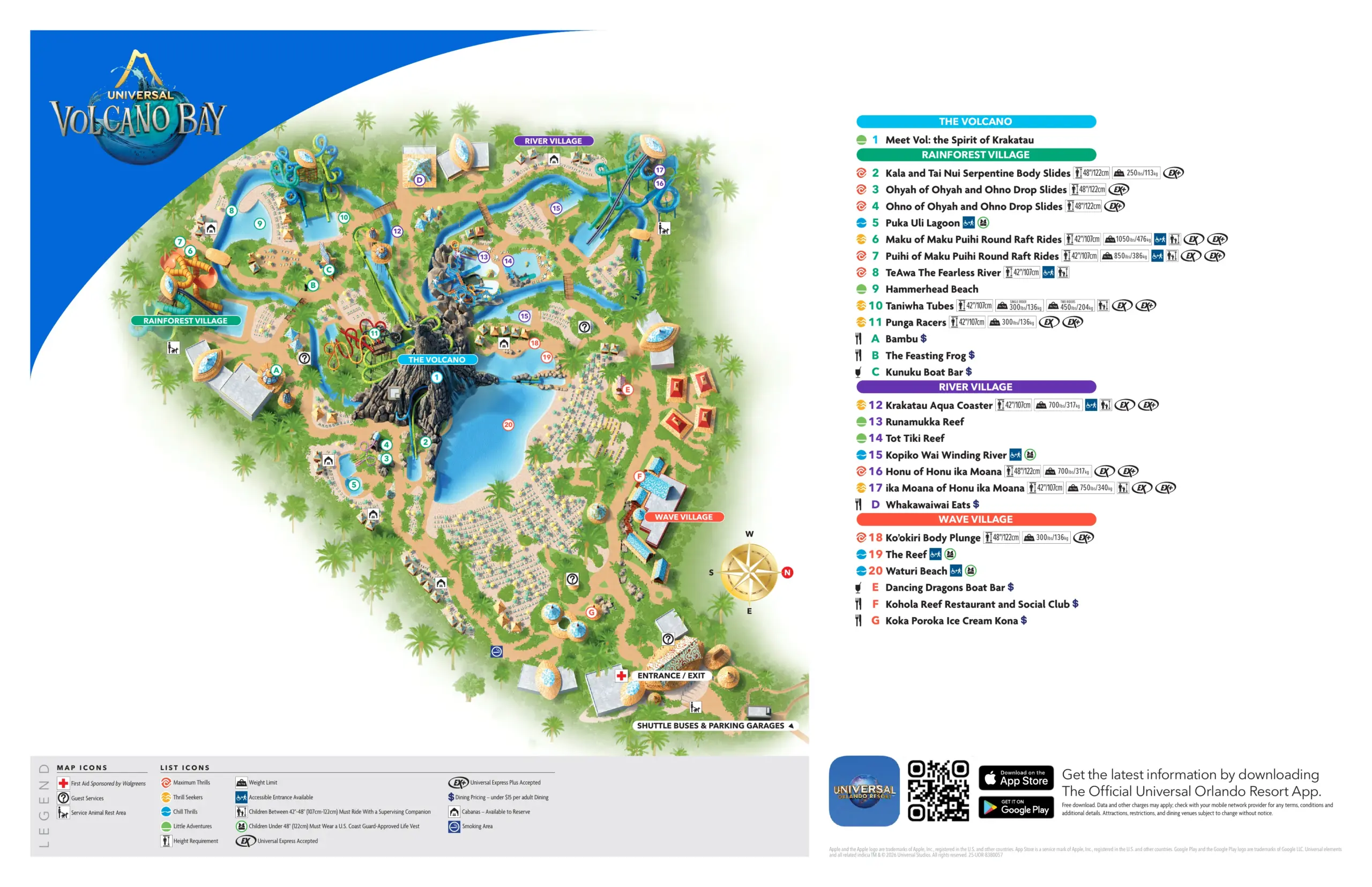 Universal Orlando Park Maps: Epic Universe & Printable PDFs 4 Volcano Bay Map
